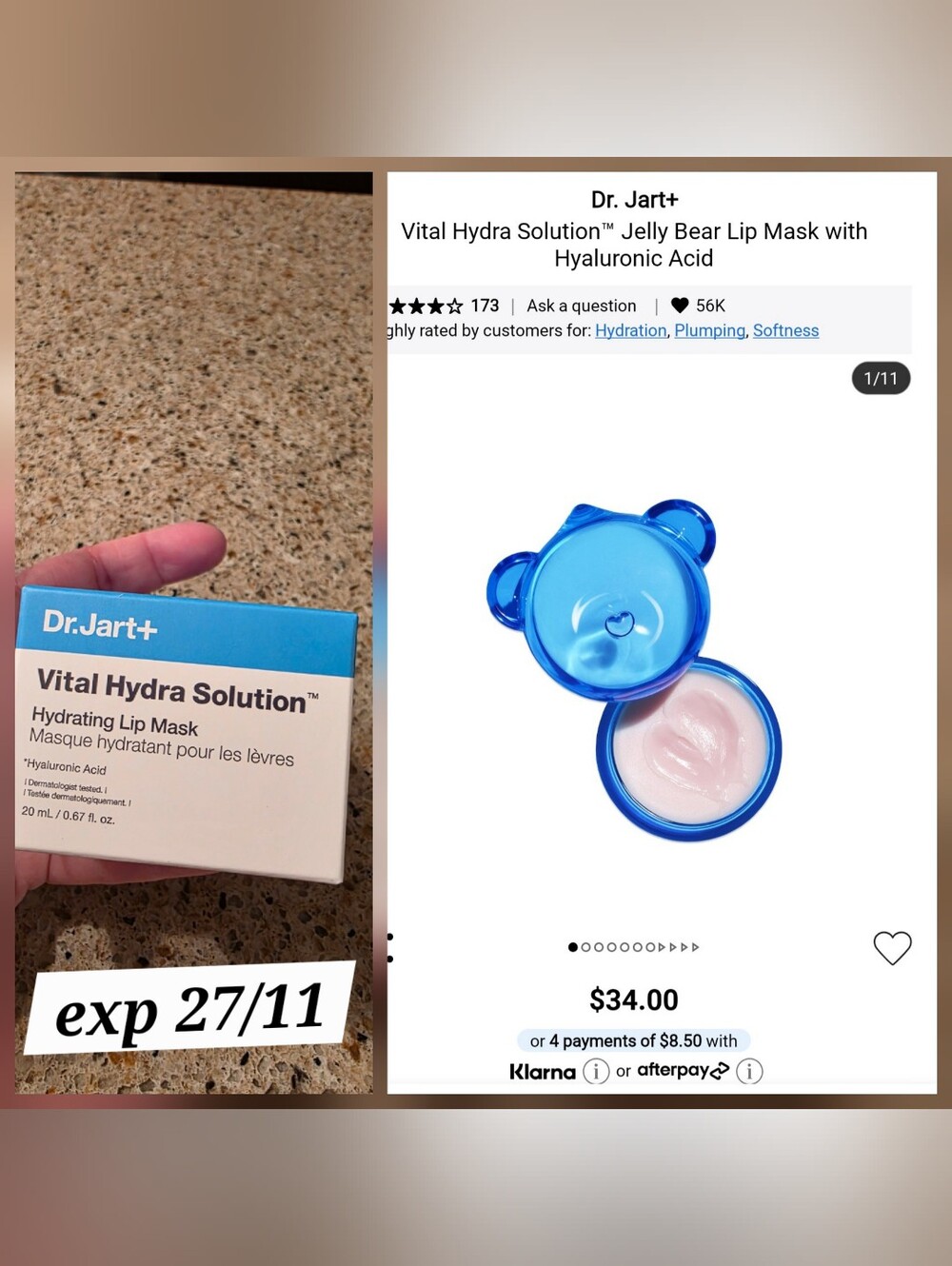 Dr. Jart+ Vital Hydra Solution Jelly Bear Lip Mask